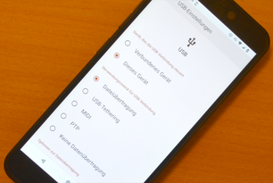 Ansicht Android USB-Einstellungen