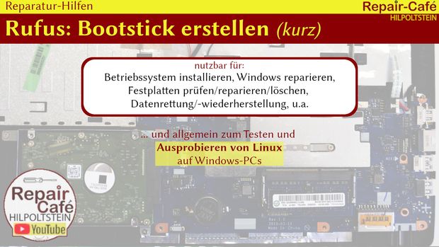 Ansicht Startbild Youtube-Video Bootstick erstellen