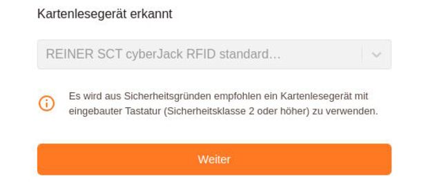 Ansicht ePA Nutzung Smart Cartreader