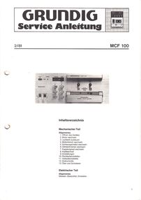 Grundig MCF 100 Service-Manual-Anleitung