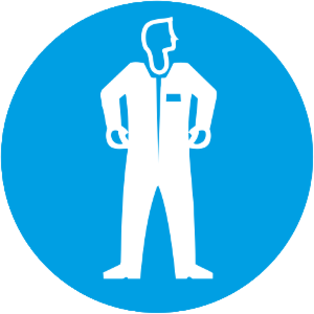 Gebotszeichen blau Schutzkleidung