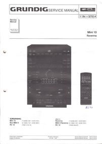 Grundig Mini 10 Ravenna MBX 2 Service-Manual-Anleitung