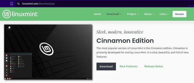 Ansicht Webseite mint Download