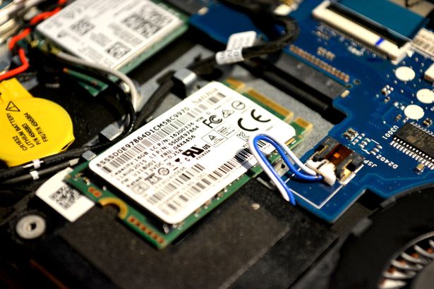 Ansicht M.2 Sata SSD ausgesteckt
