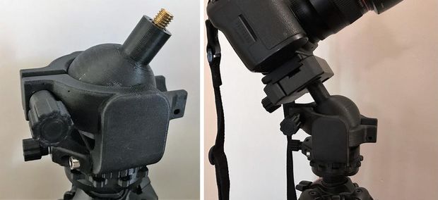 Heavy Duty Tripod Ball Head by Empiricus on Thingiverse: https://www.thingiverse.com/thing:2475495 Stativhalterung 3D-gedruckt