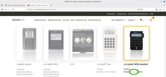 Ansicht Webseite reiner-sct