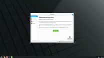 Startbildschirm Linux Mint nach Installation und Neustart