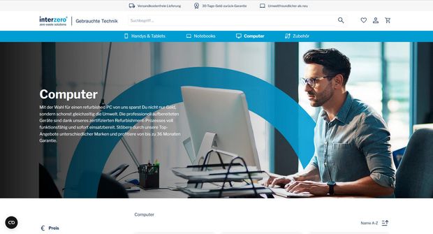 Screenshot Webseite