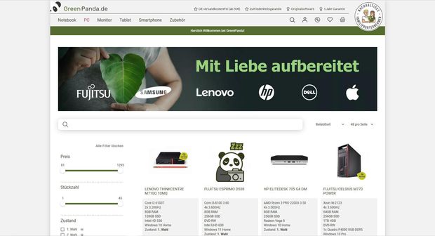 Sceenshot Webseite