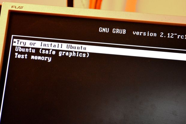 Ansicht Monitor Ubuntu Installation