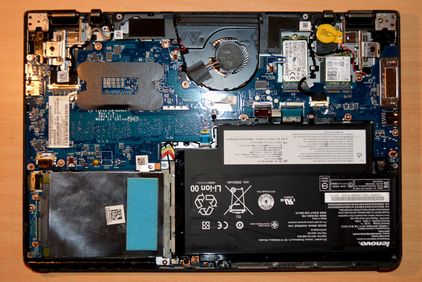 Ansicht Mainboard Laptop