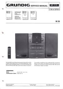 Grundig M26 Service-Manual-Anleitung