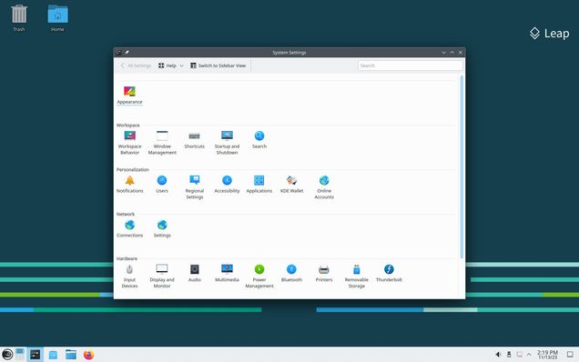 Screenshot openSUSE Leap