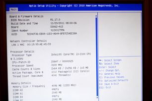 Zugang BIOS, nachdem das BIOS-Masterpasswort zurückgesetzt wurde. Ansicht BIOS Esprimo E900