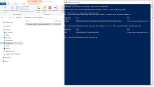 AUSGABE: Nun wird auch ein anderer Algorhythmus berechnet und die Prüfsumme ausgegeben, hier in MD5. Ansicht Ausgabe MD5-Prüfsumme