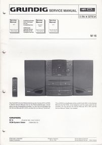 Grundig M16 Service-Manual-Anleitung