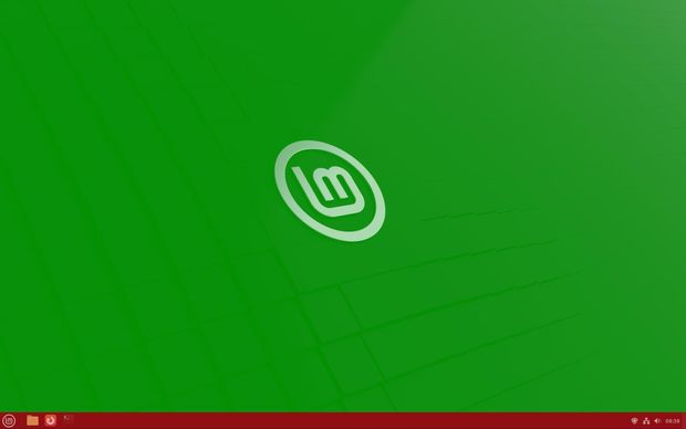 Ansicht Desktop: Schreibtisch (grün markiert) und Leiste (rot markiert)