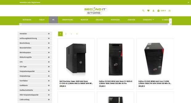 Screenshot Webseite