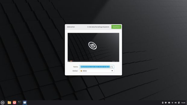 Linux Mint: Fenster Abfrage Bildschirmfoto speichern